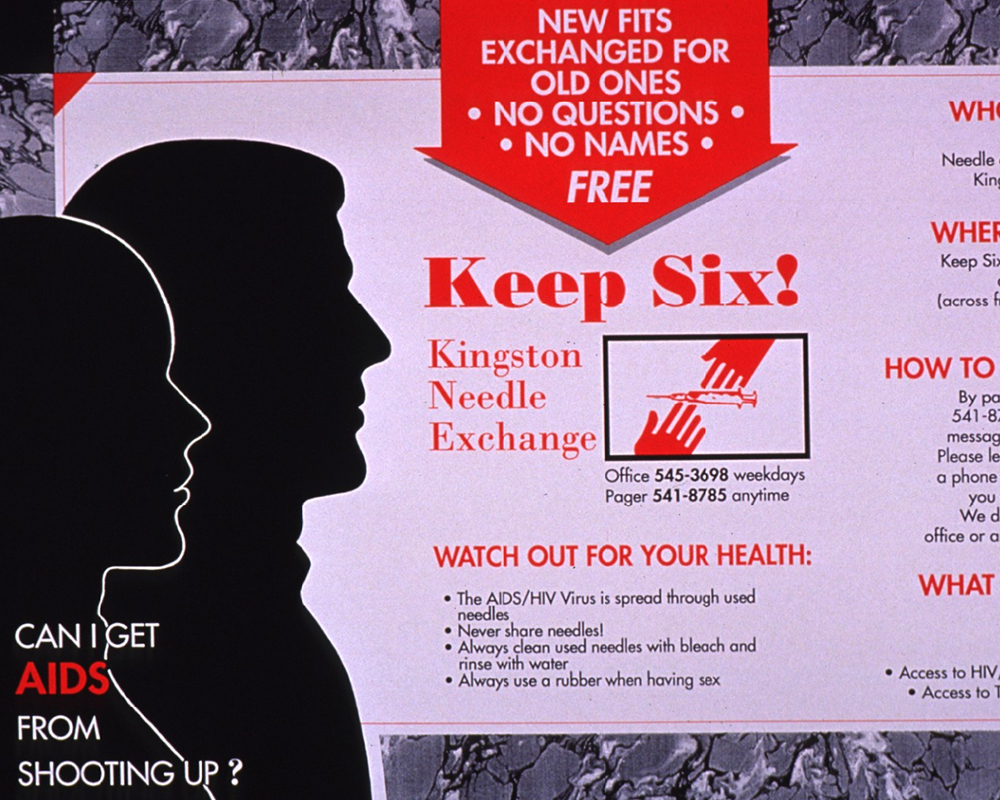 The ‘Keep Six’ Needle Exchange program poster.